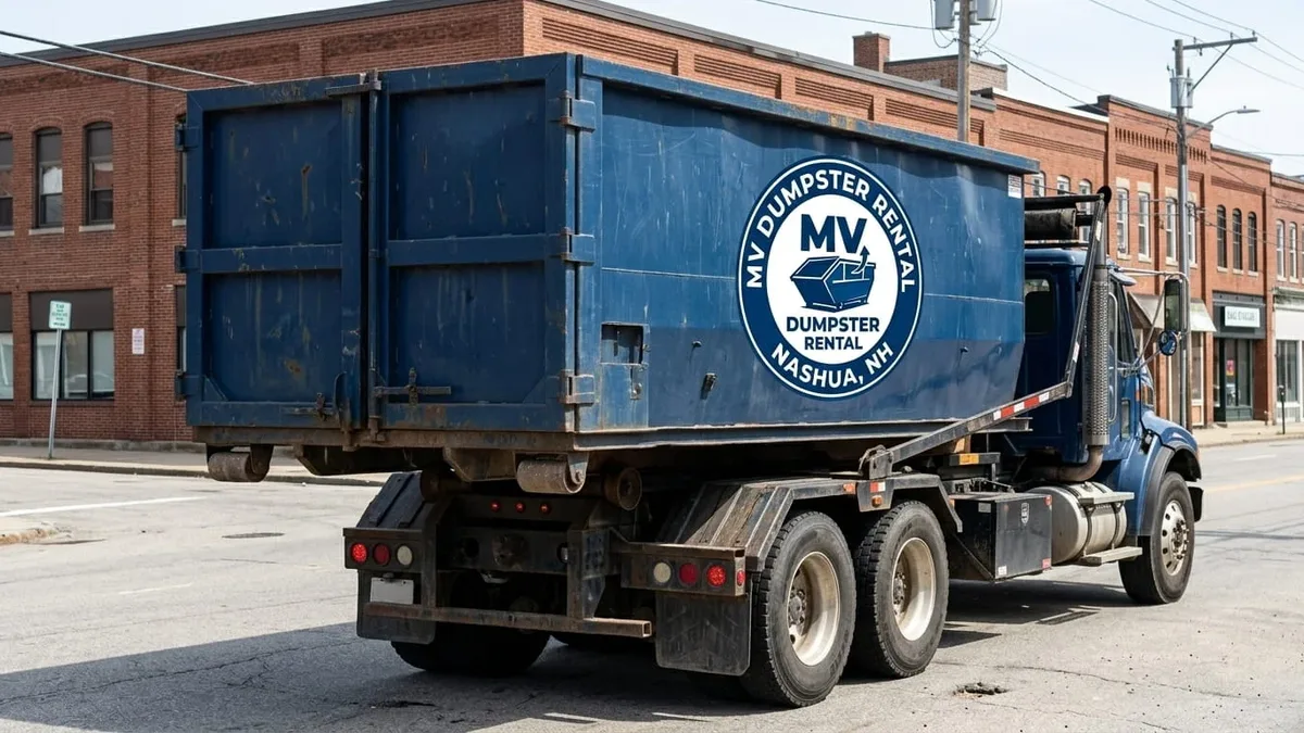 Concrete & Heavy Debris in Nashua, NH — MV Dumpster Rental Nashua Concrete & Heavy Debris in Nashua, NH — MV Dumpster Rental Nashua